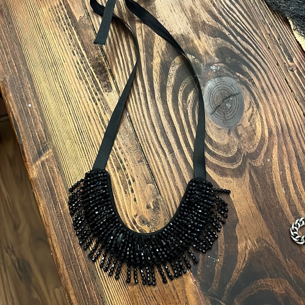 Statement beaded necklace
